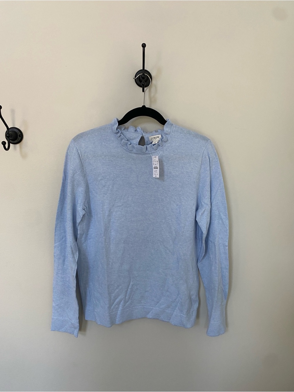 New J.Crew Womens Romantic Ruffle Neck Sweater